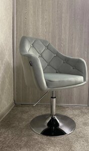 Перукарське крісло Hrove Form HR831N сірий велюр