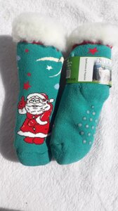 Новорічні шкарпетки дитячі В подарунок. Вік 2-3 роки. Довжина 13-15 см. Колір Бірюзовий