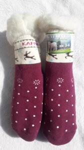 Дитячі термошкарпетки зимові. Овчина. Вік 3-4 роки. Довжина 13-15 см. Бордовий в Чернівецькій області от компании Nemsis-Shop