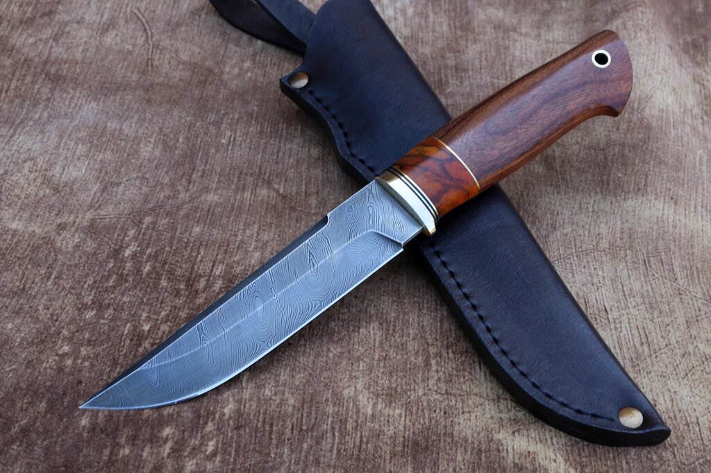 Ніж ручної роботи з дамаської сталі від компанії Булат - фото 1