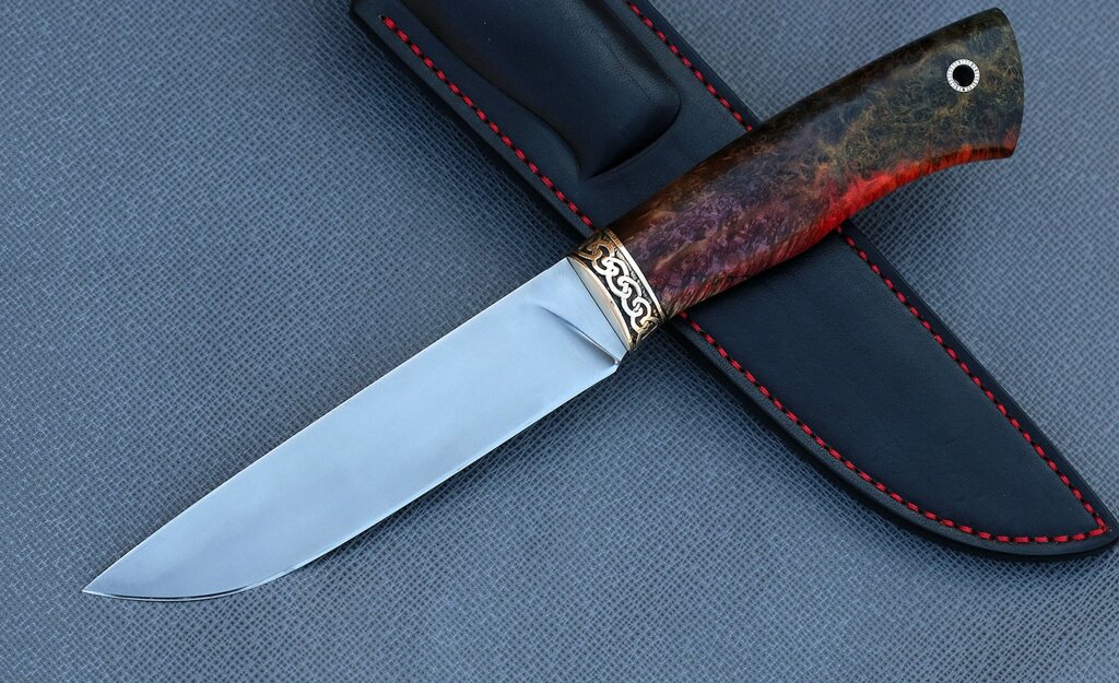 Нож ручной работы "Грифон" из порошковой стали Ди-90, мозаичный пин, длина 270 мм ##от компании## Булат - ##фото## 1