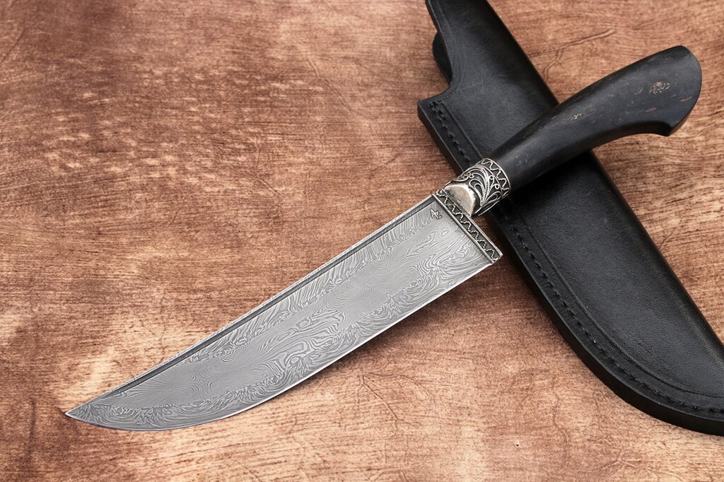 Нож ручной работы из дамасской стали "Пчак" от компании Булат - фото 1