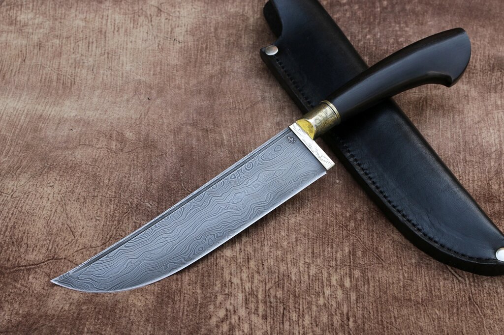 Нож ручной работы из дамасской стали "Пчак" ##от компании## Булат - ##фото## 1