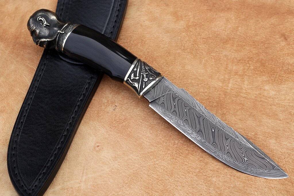 Нож ручной работы из дамасской стали "Святослав" ##от компании## Булат - ##фото## 1