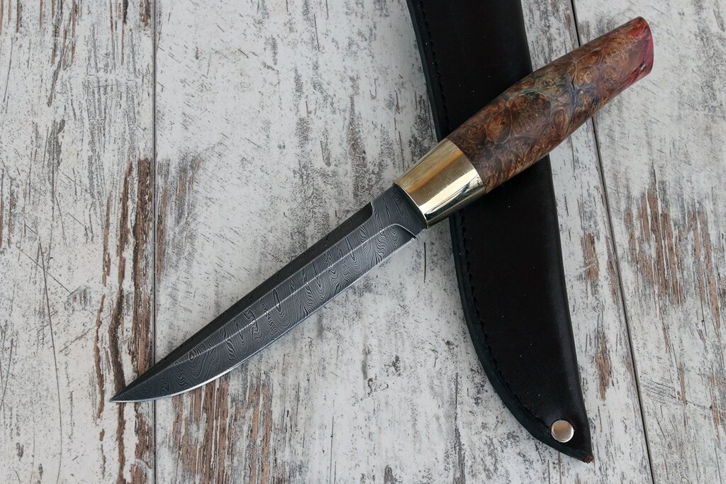 Нож ручной работы из дамасской стали "Жало" ##от компании## Булат - ##фото## 1