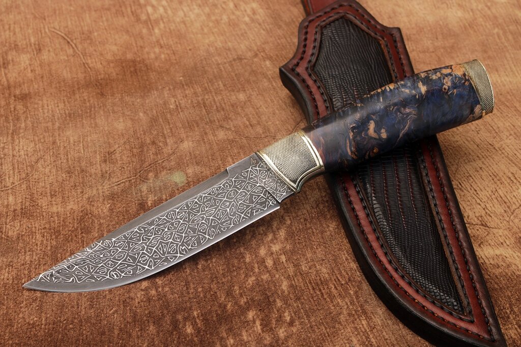 Нож ручной работы из дамасской стали ##от компании## Булат - ##фото## 1