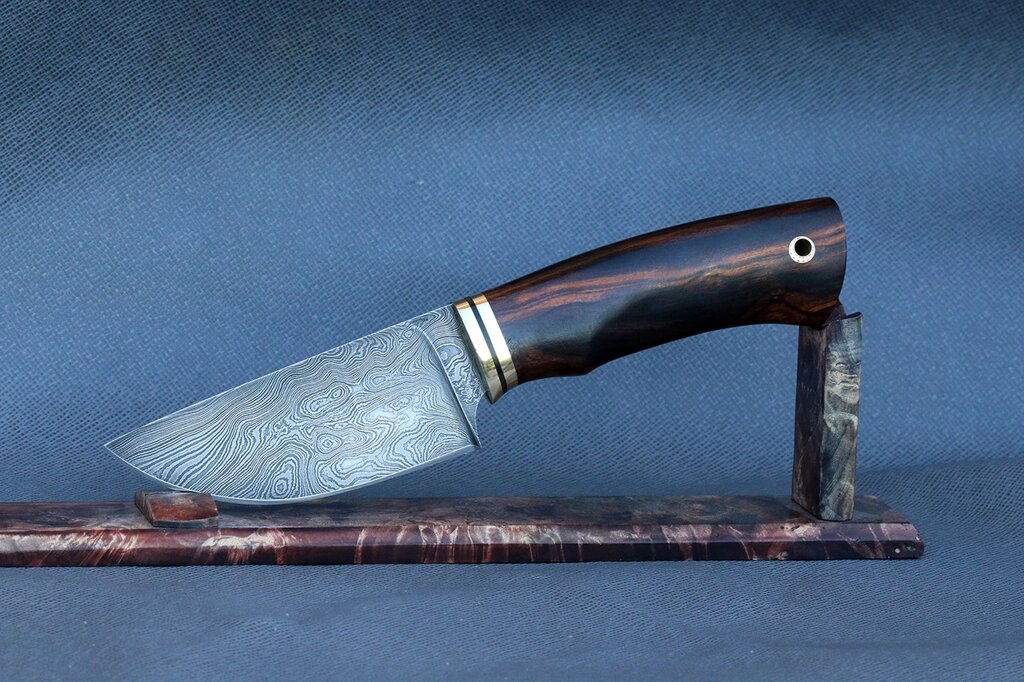 Нож ручной работы "Скинер" из дамасской стали ##от компании## Булат - ##фото## 1