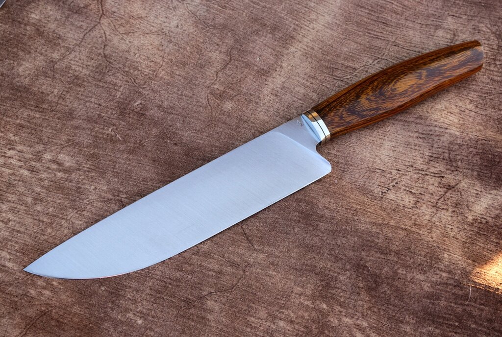 Нож шеф ручной работы из австрийской нержавеющей стали n690 ##от компании## Булат - ##фото## 1