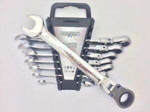 Набір ключів ріжково-накидних з тріскачкою Euro Craft 8 предметів (8-22)