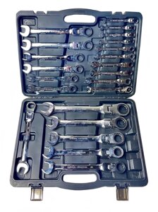 Професійний набір рожково-накидних ключів з тріскачкою Silver 22 шт. (6-32) (Silver22632)