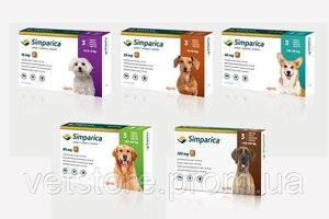 Симпарика 1 таб. (Simparica) таблетки для собак вагою 10-20 кг від бліх і кліщів (Zoetis, США (USA