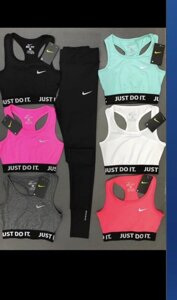 Комплект жіночі Nike фітнес Топ + Лосини