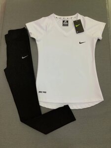 Футболка жіноча для фітнесу NIKE Чорна (5 кольорів)