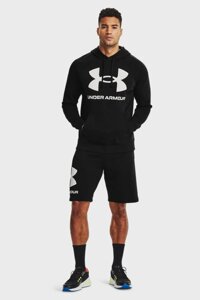 Чоловіче чорне худі UA Rival Fleece Big Logo HD Under Armour ( Розмір S )