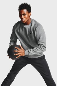 Чоловічий сірий світшот Under Armour Rival Fleece Crew