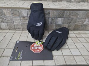 Рукавички чоловічі Nike Windstopper сенсорні вологостійкі сенсорні Tuch Screen 1589 чорні