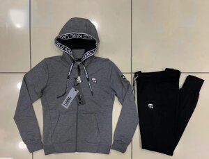 Спортивний жіночий костюм Karl Lagerfeld (Розміри S XL XXL) сірий