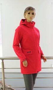 Подовжена жіноча куртка/вітровка High Experience червоного кольору (розмір 2XL)