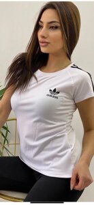 Жіноча футболка Adidas біла для фітнеса