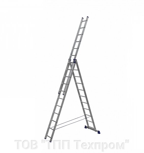 Алюминиевая трехсекционная лестница 3 х 11 ступеней (универсальная) ##от компании## ТОВ ТП "Техпром" - ##фото## 1