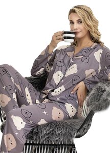 Піжама жіноча сіра P7044 M