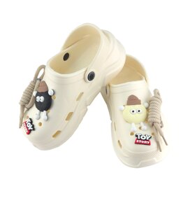 Крокси жіночі з джібітсами молочні 622А1-2 35-36