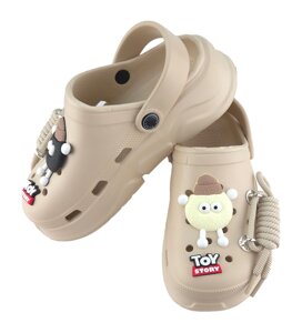 Крокси жіночі з джібітсами бежеві 622А1-1 35-36