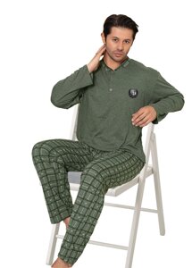 Піжама чоловіча великого розміру хакі S 605-520 2XL