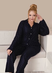Піжама жіноча чорна S605-009 2XL