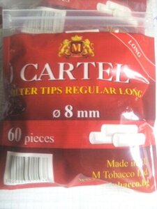 Фільтри для самокруток "Cartel" filter tips regular long 22 mm. в Хмельницькій області от компании ProTobacco
