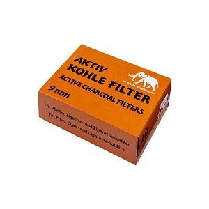 Фільтри для трубки White Elephant Aktiv Kohle 9mm 40 шт. - відгуки