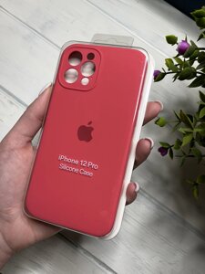 Чохол на iPhone (Айфон) 12 Pro квадратні борти silicone case full camera на apple