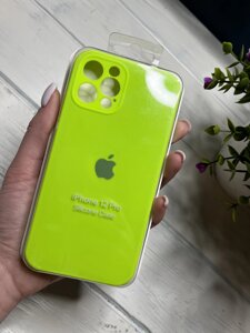 Чохол на iPhone (Айфон) 12 Pro квадратні борти silicone case full camera на apple