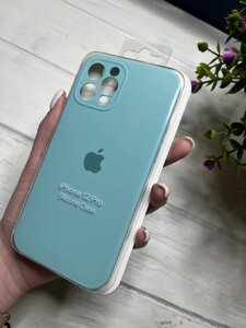 Чохол на iPhone (Айфон) 12 Pro квадратні борти silicone case full camera на apple