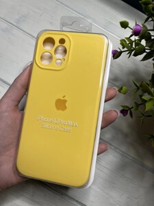 Чохол на iPhone (Айфон) 12 Pro Max квадратні борти silicone case full camera на apple