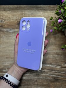 Чохол на iPhone (Айфон) 12 Pro Max квадратні борти silicone case full camera на apple