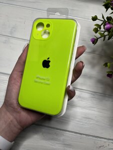 Чохол на iPhone (Айфон) 13 квадратні борти silicone case full camera на apple