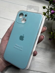 Чохол на iPhone (Айфон) 13 квадратні борти silicone case full camera на apple