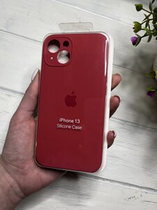 Чохол на iPhone (Айфон) 13 квадратні борти silicone case full camera на apple