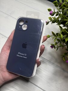 Чохол на iPhone (Айфон) 13 квадратні борти silicone case full camera на apple