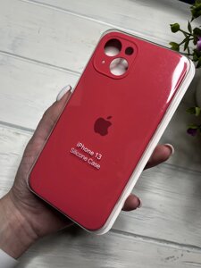 Чохол на iPhone (Айфон) 13 квадратні борти silicone case full camera на apple