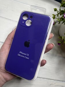 Чохол на iPhone (Айфон) 13 квадратні борти silicone case full camera на apple