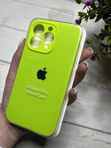 Чохол на iPhone (Айфон) 13 Pro квадратні борти silicone case full camera на apple