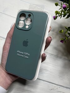 Чохол на iPhone (Айфон) 13 Pro квадратні борти silicone case full camera на apple