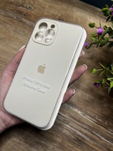 Чохол на iPhone (Айфон) 13 Pro Max квадратні борти silicone case full camera на apple