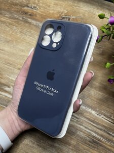 Чохол на iPhone (Айфон) 13 Pro Max квадратні борти silicone case full camera на apple