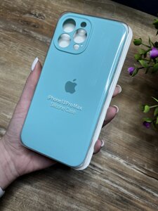 Чохол на iPhone (Айфон) 13 Pro Max квадратні борти silicone case full camera на apple