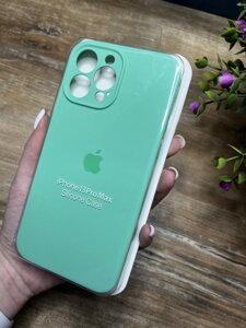 Чохол на iPhone (Айфон) 13 Pro Max квадратні борти silicone case full camera на apple