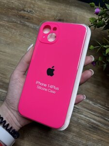 Чохол на iPhone (Айфон) 14 Plus квадратні борти silicone case full camera на apple