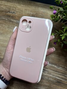 Чохол на iPhone (Айфон) 14 Plus квадратні борти silicone case full camera на apple